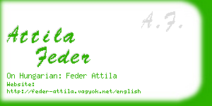 attila feder business card